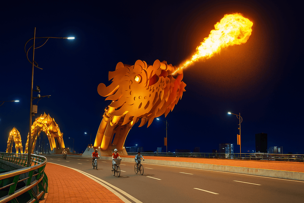 Cầu Rồng phun lửa (Nguồn: Freepik)